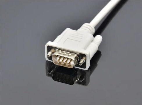 for MT8000-FX Touch Screen MT8000 Connecting FX Series PLC Communication Cable 9-pin Male to 8-pin Round Header White : 2 Meters in Kuwait