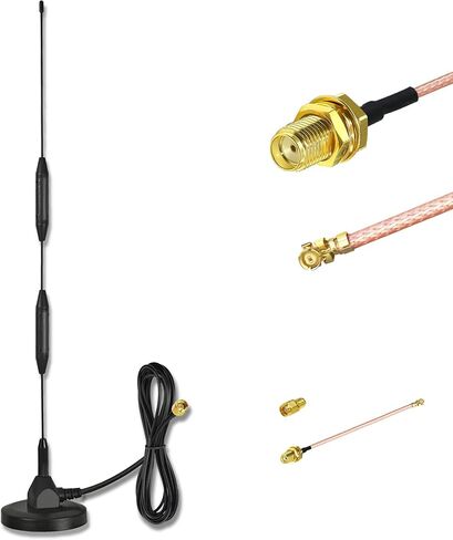 Meshtastic 915MHz LoRa Antenna for Outdoor Helium Hotspot Gateway with 3M Cable(SMA Male) 4.8dBi High Gain Magnetic Base Includes RG58 SMA Male Cable & IPEX Pigtail in Kuwait