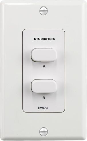 STUDIOFINIX in-Wall 2-Zone A/B Speaker Selector Switch, 120W Peak Power Per Channel Speaker Controller Box, Controls 2 Pairs of Speakers, Fits Standard Single-Gang Wall Box for Home Stereo in Kuwait