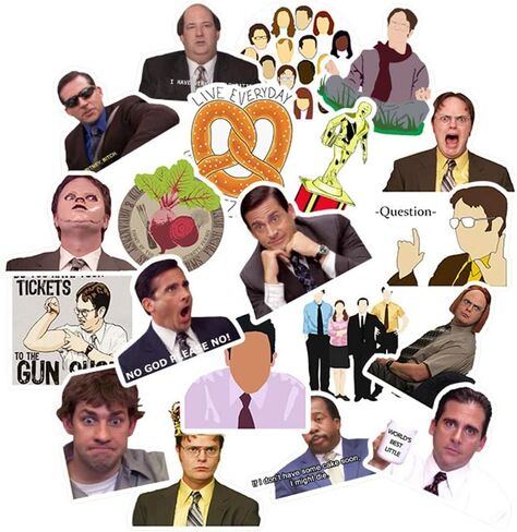 The Office Stickers Pack of 50 Office LaptopThemed Stickers, The Office Stickers for Water Bottles, Micheal Scott, Funny Laptop Decals, Hydro Flask Stickers (The Office) in Kuwait
