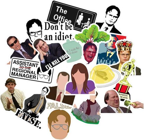 The Office Stickers Pack of 50 Office LaptopThemed Stickers, The Office Stickers for Water Bottles, Micheal Scott, Funny Laptop Decals, Hydro Flask Stickers (The Office) in Kuwait