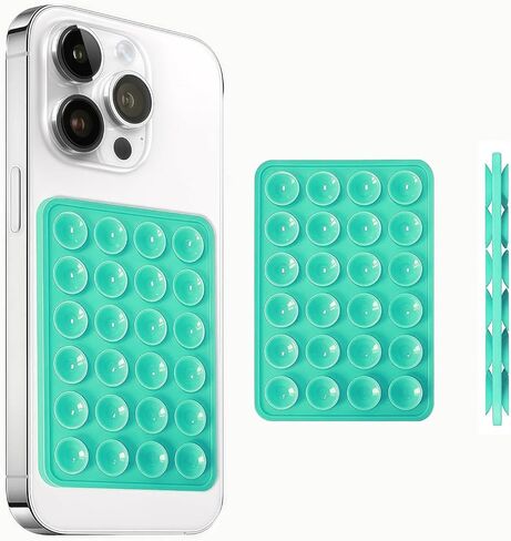 Silicone Double-Sided Suction Cup Phone Case Detachable Mount,Hands-Free Phone Accessories Holder for Selfies and Videos (Yellow) in Saudi Arabia