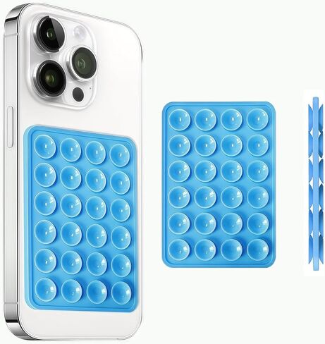 Silicone Double-Sided Suction Cup Phone Case Detachable Mount,Hands-Free Phone Accessories Holder for Selfies and Videos (Yellow) in Saudi Arabia