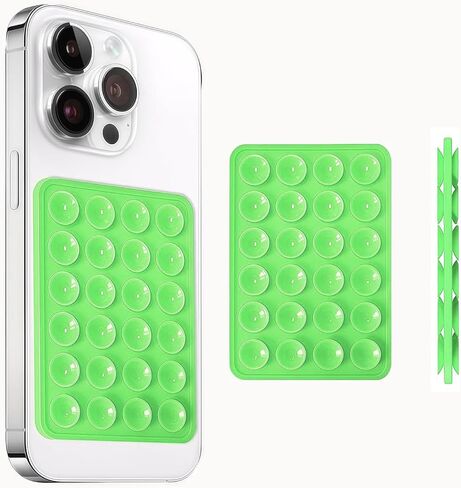 Silicone Double-Sided Suction Cup Phone Case Detachable Mount,Hands-Free Phone Accessories Holder for Selfies and Videos (Yellow) in Saudi Arabia