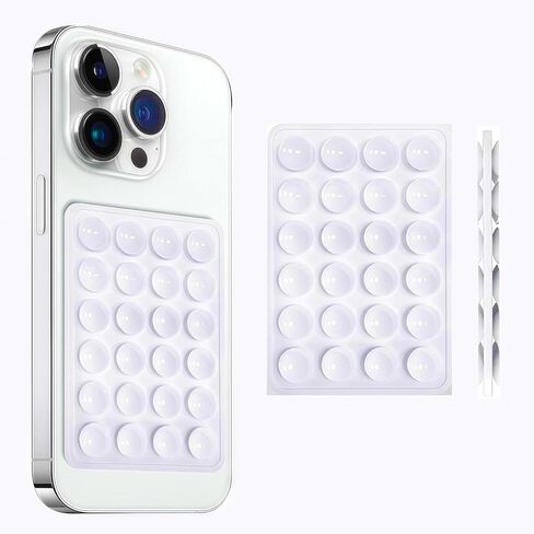 Silicone Double-Sided Suction Cup Phone Case Detachable Mount,Hands-Free Phone Accessories Holder for Selfies and Videos (Yellow) in Saudi Arabia