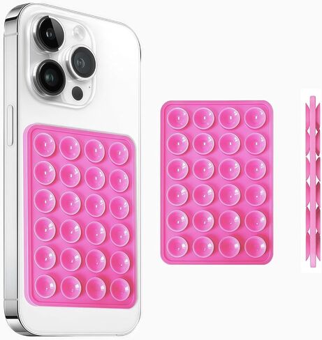 Silicone Double-Sided Suction Cup Phone Case Detachable Mount,Hands-Free Phone Accessories Holder for Selfies and Videos (Yellow) in Saudi Arabia