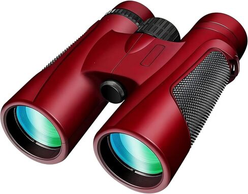 High Power 25X60 Binoculars for Adults Waterproof 60mm Big Eyepiece Fogproof Binoculars with BAK4 Prism FMC Lens for Outdoor Stargazing Hunting Traveling Wildlife Bird Watching (Burgundy) in Kuwait