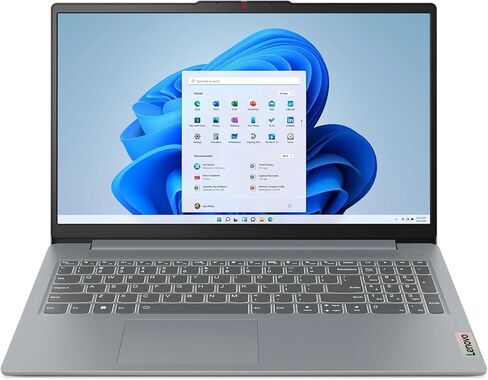 Lenovo IdeaPad Slim 3 15.6" FHD Touch Laptop, AMD Ryzen 5 7520U, 8GB DDR5 RAM, 512 SSD, Windows 11 Home, AMD Radeon 610M, Copilot AI, Artic Grey, 82XQ00RSUS in Kuwait