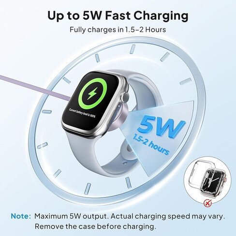 Elebase for Apple Watch SE 3 Adapter,USB to USB C Adaptor 4 Pack and Magnetic Charger Cable for Apple Watch Ultra 3 with USB A Adapter 2 in 1 in Kuwait