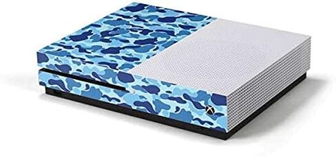 Skinit Decal Gaming Skin Compatible with Xbox One S Console - Originally Designed Light Blue Street Camo Design in Saudi Arabia