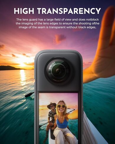قطعتان من غطاء العدسات الواقية البديلة المتوافقة مع X3، لـ Insta360-X3، أغطية حماية للكمبيوتر الشخصي لـ Insta-360-X3، ملحقات كاميرا الحركة البلاستيكية المقاومة للماء 360 درجة in Kuwait