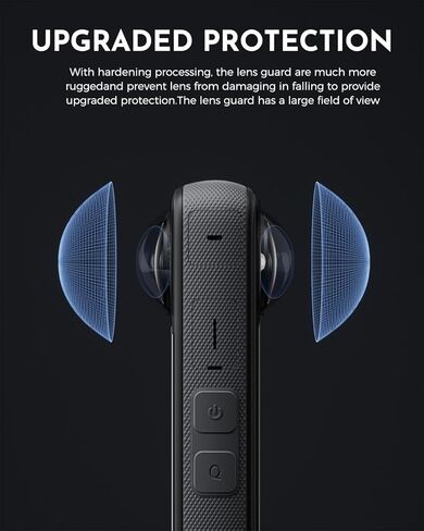 قطعتان من غطاء العدسات الواقية البديلة المتوافقة مع X3، لـ Insta360-X3، أغطية حماية للكمبيوتر الشخصي لـ Insta-360-X3، ملحقات كاميرا الحركة البلاستيكية المقاومة للماء 360 درجة in Kuwait