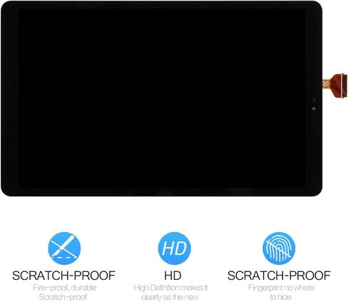 استبدال الشاشة لجهاز Samsung Galaxy Tab A 10.5 SM-T590 SM-T595 (Wi-Fi) شاشة LCD تعمل باللمس استبدال محول رقمي أسود in Kuwait