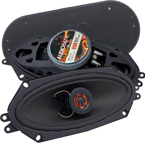 Audiobank AB410S 4x10 Inches 650 Watt Max Power 2-Way Car Audio Stereo Coaxial Speaker (1 Pair) - 2 Speakers in Kuwait