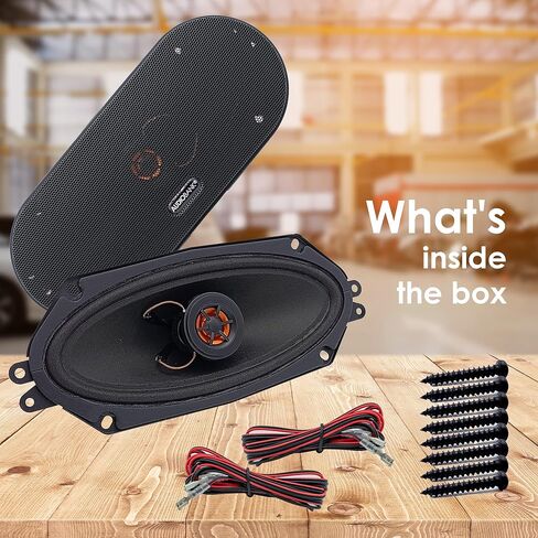 Audiobank AB410S 4x10 Inches 650 Watt Max Power 2-Way Car Audio Stereo Coaxial Speaker (1 Pair) - 2 Speakers in Kuwait