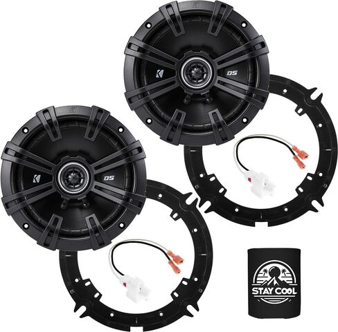 مكبرات صوت KICKER مقاس 6.5 بوصة لمجموعة ترقية Hyundai Elantra 2011-2016 - زوج من سلسلة DS مع محولات وحزام، مكبر صوت محوري 6 1/2 أمامي أو خلفي للسيارة DSC650، 43DSC6504 in Saudi Arabia