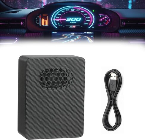 JDM Melody Box، صندوق صوت بدء تشغيل السيارة مع تحميل صوتي مخصص من ألياف الكربون، تشغيل تلقائي، تصميم مضغوط، هدية شخصية لعشاق السيارات in Kuwait