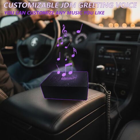 JDM Melody Box، صندوق صوت بدء تشغيل السيارة مع تحميل صوتي مخصص من ألياف الكربون، تشغيل تلقائي، تصميم مضغوط، هدية شخصية لعشاق السيارات in Kuwait