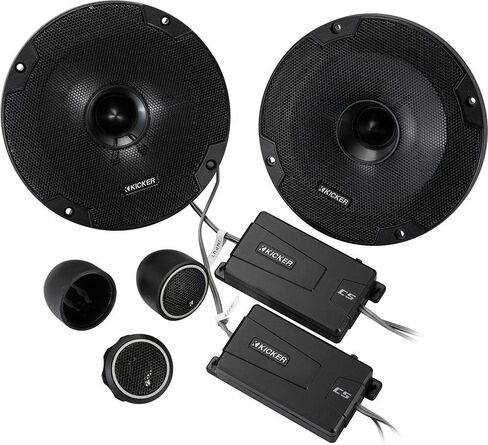 مكبرات صوت KICKER مقاس 6.5 بوصة لمجموعة ترقية Toyota RAV4 2001-2018 - زوجان من سلسلة CS مع محولات وحزام، ومكبر صوت السيارة الأمامي والخلفي CSS65، 46CSS654 & CSC65، 46CSC654 in Kuwait