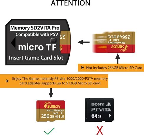 محول بطاقة ذاكرة SD2Vita 6.0 Ultimate PS Vita أسود، محول PS Vita Micro SD متوافق مع نظام PSV 1000/2000/PSTV FW 3.60 HENkaku Enso in Kuwait