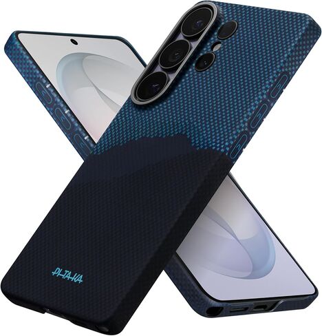 pitaka for S26 Ultra Case, 6.9 Inch, Compatible with MagSafe, Ultra-Slim Samsung Galaxy S26 Ultra Case with Aaron Button, 600D Aramid Fiber Woven [Edge Case - Black/Grey] in Kuwait