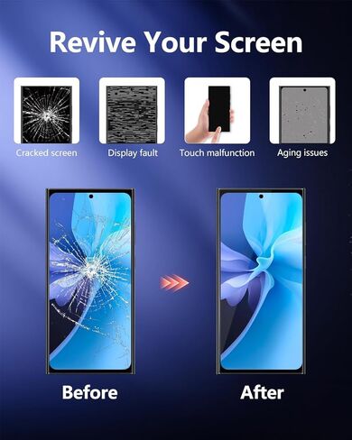 US Version for Samsung S20 Ultra Screen Replacement for Galaxy S20 Ultra 5G with Frame & Fingerprint Sensor – Includes Full Tool Kit & Installation Guide（Black） in Saudi Arabia