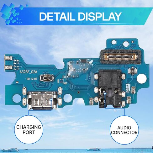 for Samsung Galaxy A32 Charging Port Replacement USB Charger Dock Type-C Connector Flex Cable Board with Microphone Jack Headphone Mic Port Repair Fix for SM-A325F in Kuwait