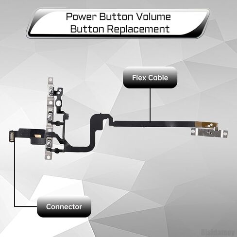 Power Volume Button Flex Cable Replacement for iPhone 15 Pro Max On Off Control Repair Silent Switch Key Side Buttons Replace with Pre-Installed Metal Bracket for iPhone 15 promax A2849 in Kuwait