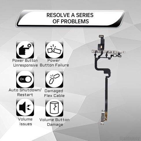 Power Volume Button Flex Cable Replacement for iPhone 15 Pro Max On Off Control Repair Silent Switch Key Side Buttons Replace with Pre-Installed Metal Bracket for iPhone 15 promax A2849 in Kuwait
