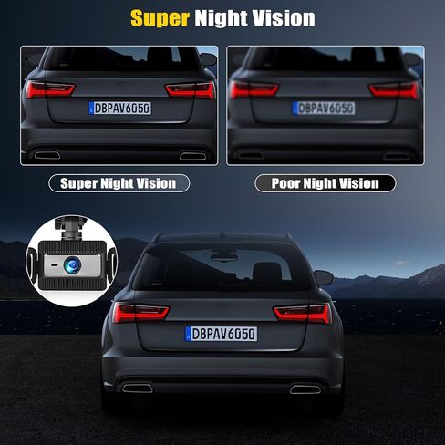4 Channel Dash Cam Front and Rear Inside Left Right,2.4 Inch 1080P Dash Camera for Cars Car Camera with IR Night Vision,Loop Recording,G-Sensor,Parking Assistance,24H Parking Monitor in Kuwait