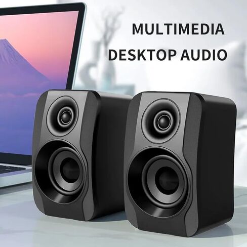 Computer Mini Audio 2.0 Multimedia Speaker Notebook Desktop Game Subwoofer Stereo Speakers in Saudi Arabia