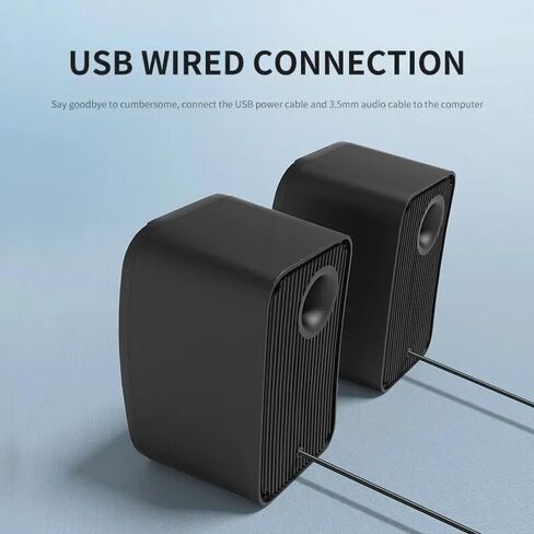Computer Mini Audio 2.0 Multimedia Speaker Notebook Desktop Game Subwoofer Stereo Speakers in Saudi Arabia