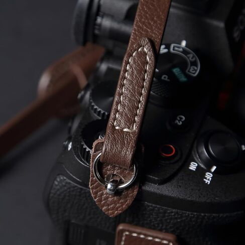 A7M5 Handmade Leather Camera Case Cover for Sony Alpha 7 V/ILCE-7M5 Vintage Genuine Leather Half Body Wrap Protector (Coffee Brown Set) in Kuwait