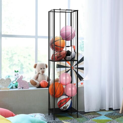 OYEAL Stuffed Animal Storage Holder Metal Toy Storage Organizer, 64'' Stuff Animal Organizer Plushies Storage with Elastic Rope for Playroom Bedroom Kid Room, White in Saudi Arabia