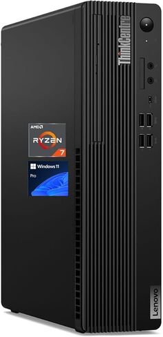 كمبيوتر لينوفو IdeaCentre الآمن والإنتاجي للأعمال، AMD Ryzen 7 PRO 5750G - 32 جيجا - 2 تيرابايت SSD - عامل شكل صغير، لوحة مفاتيح وماوس، أسود، ويندوز 11 برو in Kuwait
