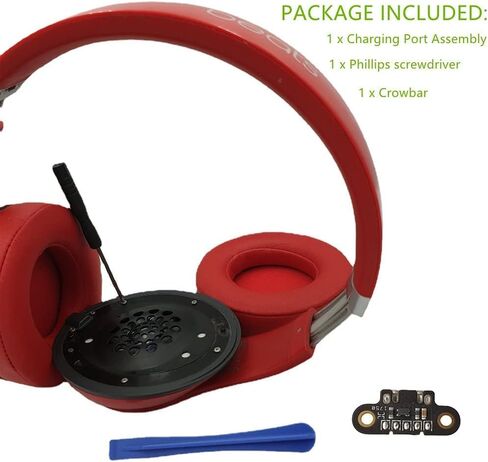 استبدال منفذ شحن Micro USB لجهاز Beats Studio 3 Wireless - طقم إصلاح DIY مع أدوات، إصلاح عدم الشحن ومشكلة منفذ USB فضفاضة in Kuwait