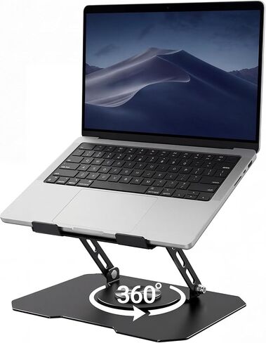 Laptop Stand for Desk, 360 Rotating Computer Riser with Adjustment Wrench, Ergonomic Laptop Riser for Collaborative, WorkFoldable & Portable Heavy Duty Stand Fit 10-16" Laptops in Kuwait