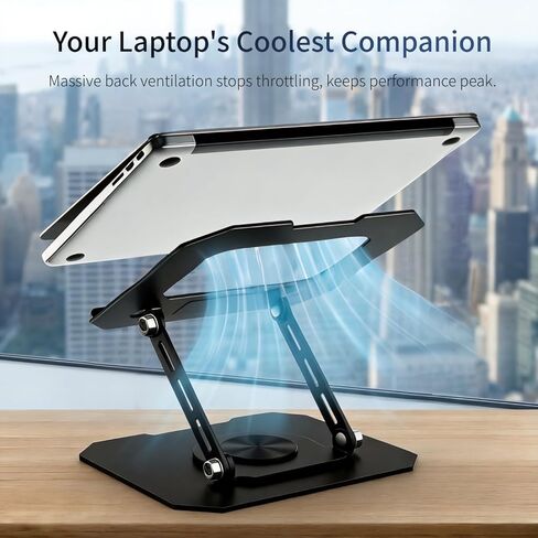 Laptop Stand for Desk, 360 Rotating Computer Riser with Adjustment Wrench, Ergonomic Laptop Riser for Collaborative, WorkFoldable & Portable Heavy Duty Stand Fit 10-16" Laptops in Kuwait