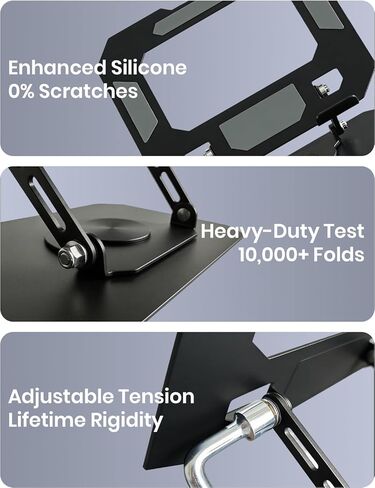 Laptop Stand for Desk, 360 Rotating Computer Riser with Adjustment Wrench, Ergonomic Laptop Riser for Collaborative, WorkFoldable & Portable Heavy Duty Stand Fit 10-16" Laptops in Kuwait