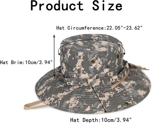 Camouflage Sun Fishing Hats for Men Women Breathable Boonie Hats UV Protection Bucket Cap for Hunting Hiking Camping in Kuwait