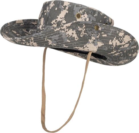 Camouflage Sun Fishing Hats for Men Women Breathable Boonie Hats UV Protection Bucket Cap for Hunting Hiking Camping in Kuwait