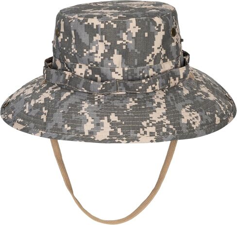 Camouflage Sun Fishing Hats for Men Women Breathable Boonie Hats UV Protection Bucket Cap for Hunting Hiking Camping in Kuwait