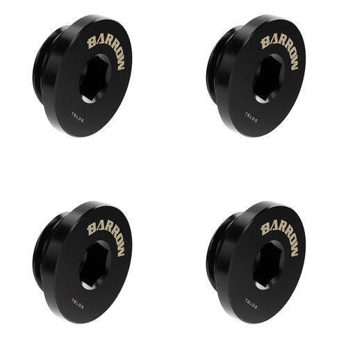 Barrow 6Pcs G1/4" Thread Ultra Thin Plug Fitting, Inner Hexagon Stop Plug Fitting with O- Ring, Water Stopper Plug for PC Water Cooling System, Black in Kuwait