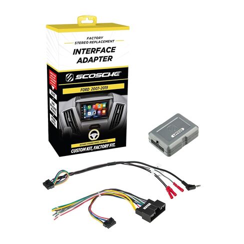 Scosche LPFD25 Link+ Factory Stereo Replacement Interface Adapter, Compatible with 2014-2020 Ford Transit Connect Base Model Non-Display, Car Radio Wiring Harness, Retains Steering Wheel Control in Kuwait