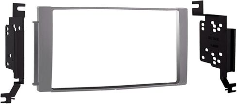 مجموعة Metra 95-7325S Double DIN لسيارة Hyundai Santa Fe (فضية) وحزام 70-7303 لسيارة Hyundai/Kia 2009 وما فوق مع نظام صوت إنفينيتي in Kuwait