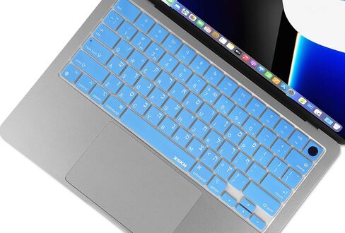 غطاء لوحة مفاتيح سيليكون XSKN باللون الأزرق العبري إصدار الولايات المتحدة لجهاز Apple MacBook Air 13/15 بوصة مع شريحة M5/M4/M3/M2 وMacBook Neo مع شريحة A18 Pro in Kuwait