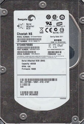Seagate Cheetah Ns 10K.1 - القرص الصلب - 400 جيجابايت - داخلي - 3.5 بوصة - Sas - 10 ألف دورة في الدقيقة in Kuwait