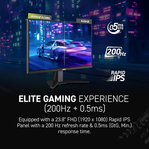 msi MAG 274F 27-inch 1920 x 1080 (FHD) Gaming Office Monitor, 200Hz, Adaptive Sync, HDR Ready, HDMI, VGA Port, VESA Mountable, Tilt, 4-Side Slim Bezel,0.5ms, Black in Kuwait