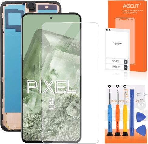 OLED لشاشة Google Pixel 8 البديلة لشاشة Google Pixel 8 LCD GKWS6، G9BQD جزء إصلاح مجموعة رقمنة اللمس مع الإطار in Kuwait