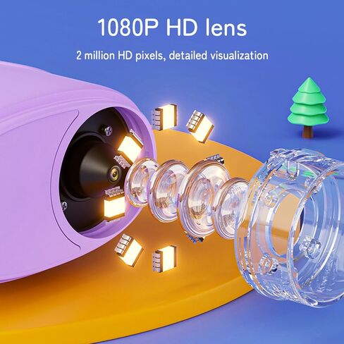 مجهر رقمي محمول من Eujgoov مقاس 2 بوصة وشاشة HD 1080 بكسل مجهر محمول بتكبير 1000 مرة مع صورة فيديو وبطارية مدمجة 2 ميجابكسل in Kuwait